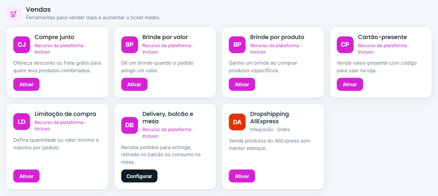 Aplicativos da categoria Vendas