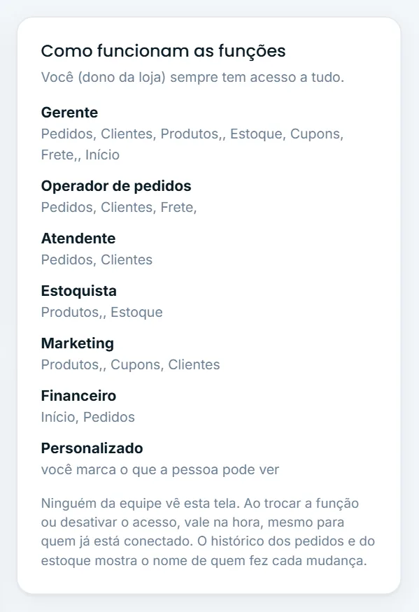 Resumo das funções prontas