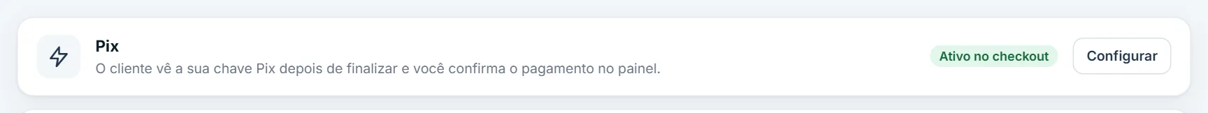 Situação do Pix na lista
